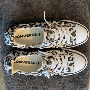 WOMEN'S CONVERSE SHORELINE LEOPARD SNEAKERS SZ 7.5